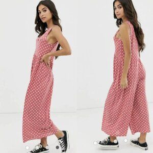 ASOS Coral Polka Dot Jumpsuit